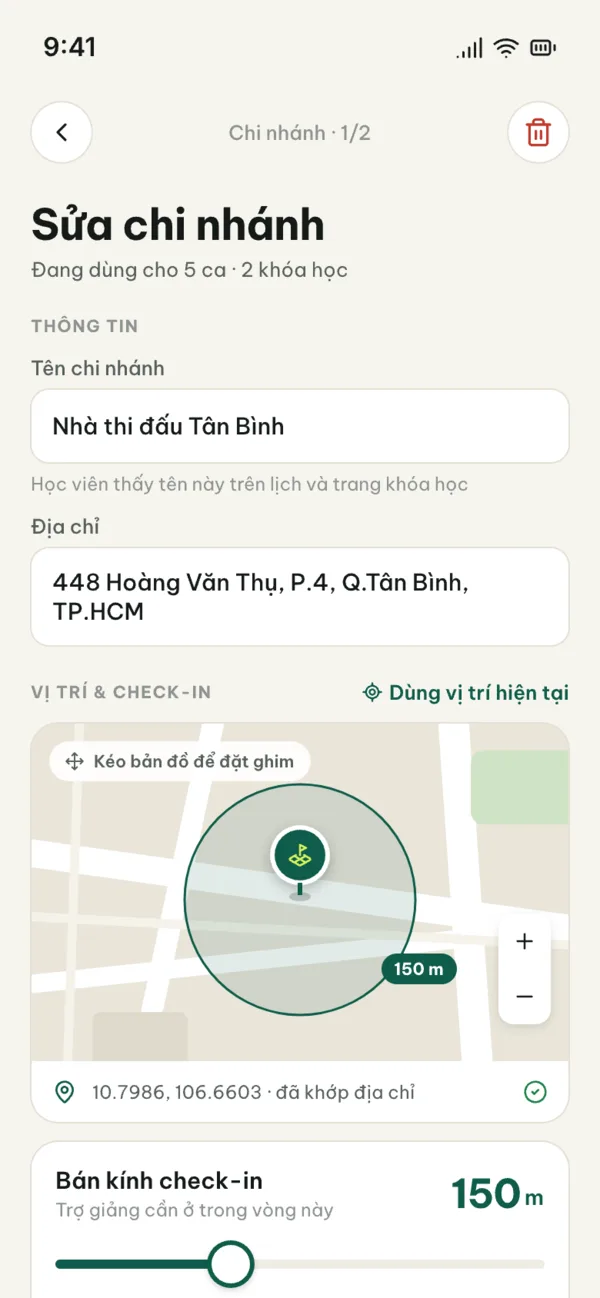 Tập Xíu – Quản lý → Chi nhánh